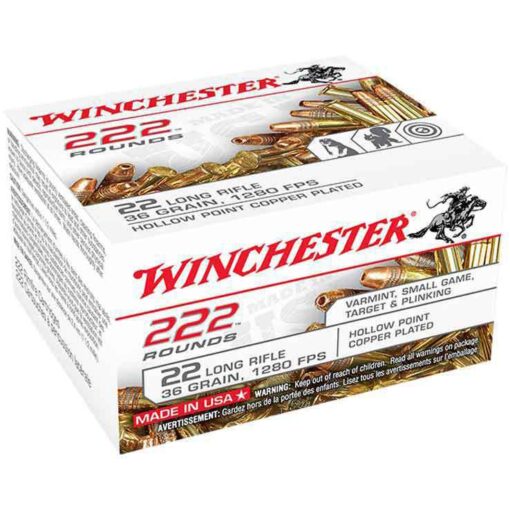 winchester 22 long rifle 36gr hp rimfire ammo 222 rounds 1386777 1