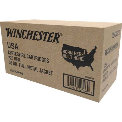 winchester 223 remington 55gr fmj rifle ammuntion 1000 rounds 1500128 1