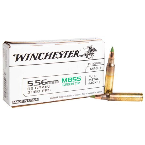 winchester 556mm nato 62gr fmjlc rifle ammo 20 rounds 1659167 1