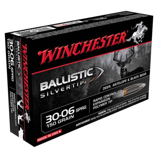 winchester ballistic silvertip 30 06 springfield 150gr ballistic silvertip rifle ammo 20 rounds 300738 1