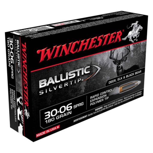 winchester ballistic silvertip 30 06 springfield 180gr ballistic silvertip rifle ammo 20 rounds 318111 1