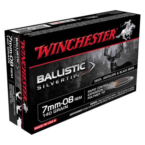 winchester ballistic silvertip 7mm 08 remington 140gr ballistic silvertip rifle ammo 20 rounds 310527 1