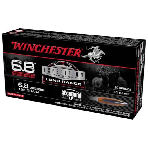 winchester expedition big game long range 68mm western 165gr accubond lr rifle ammo 20 rounds 1681120 1