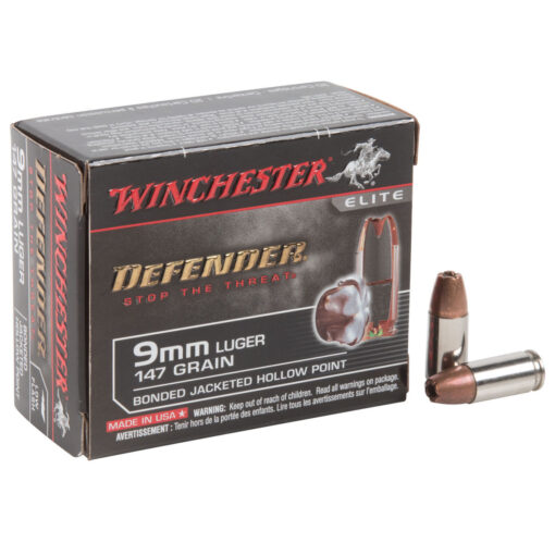 winchester pdx1 defender 9 mm luger 147gr bjhp handgun ammo 20 rounds 1218719 1