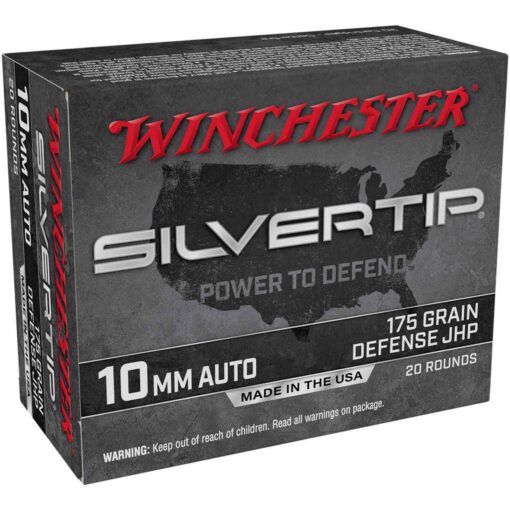 winchester silvertip 10mm auto 175gr jhp handgun ammo 20 rounds 1638150 1