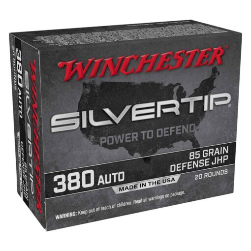 winchester silvertip 380 auto acp 85gr jhp handgun ammo 20 rounds 1638145 1