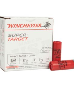 winchester super target 12 gauge 2 34in 8 1 18oz heavy target shotshells 25 rounds 1319301 1