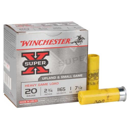 winchester super x 20 gauge 2 34in 75 1oz upland shotshells 25 rounds 317030 1