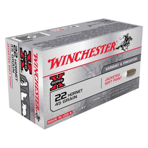 winchester super x 22 hornet 45gr jsp rifle ammo 50 rounds 300767 1