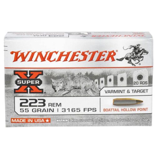 winchester super x 223 remington 55gr bthp rifle ammo 20 rounds 1699225 1