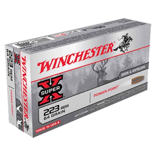 winchester super x 223 remington 64gr pp rifle ammo 20 rounds 300764 1