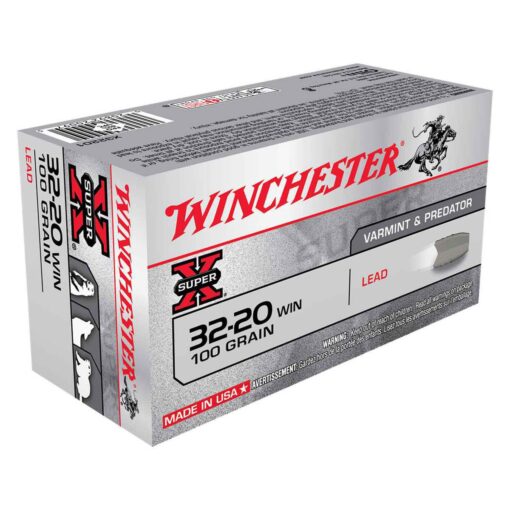 winchester super x 32 20 winchester 100gr lead rifle ammo 50 rounds 307820 1