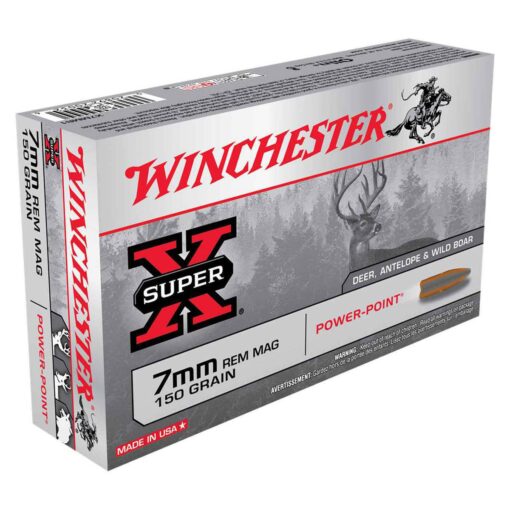 winchester super x 7mm remington magnum 150gr pp rifle ammo 20 rounds 307901 1