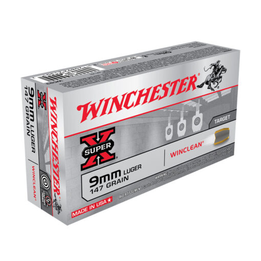 winchester super x 9mm luger 147gr wc handgun ammo 50 rounds 1752701 1