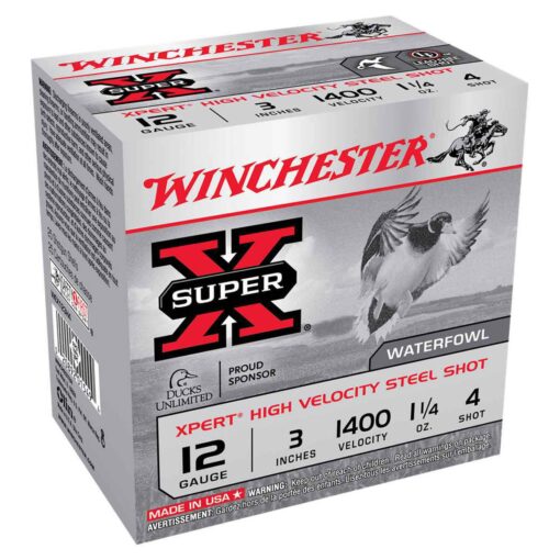 winchester super x xpert high velocity steel shot 12 gauge 3in 4 1 14oz waterfowl shotshells 25 rounds 1016177 1