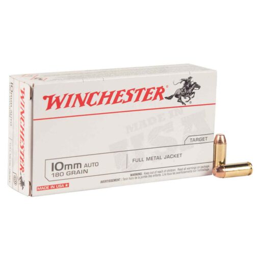 winchester target 10mm auto 180gr fmj handgun ammo 50 rounds 1624733 1