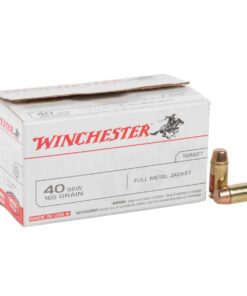 winchester target 40 sw 165gr fmj handgun ammo 100 rounds 1315908 1