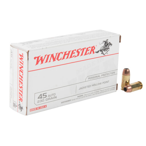 winchester target 45 auto acp 230gr jhp handgun ammo 50 rounds 315307 1